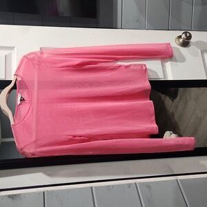 American eagle pink mesh top size large